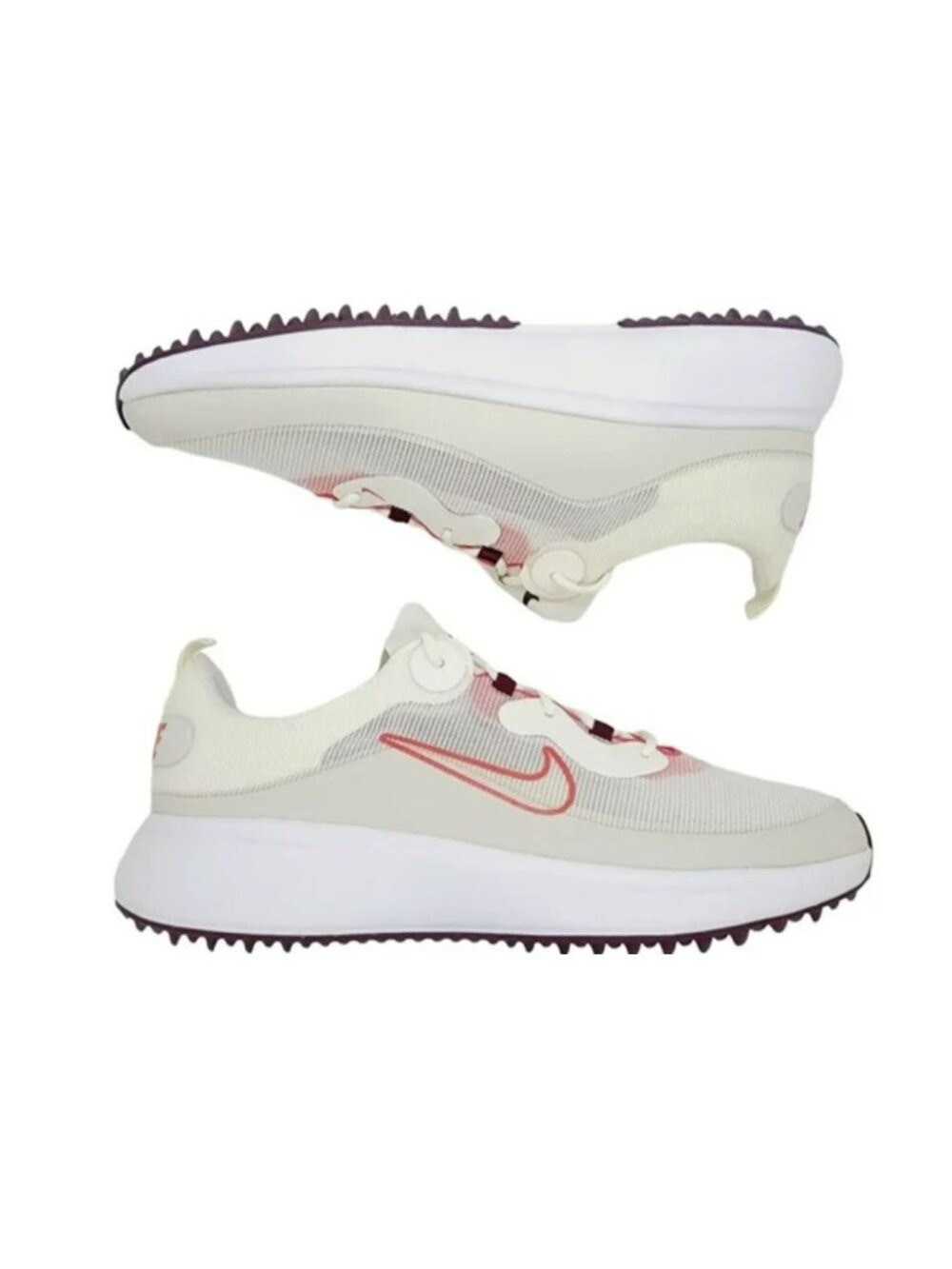Nike Ace Summerlite Spikeless Womens Golf Shoes 9.5 Beige Red Sneaker DA4117-100